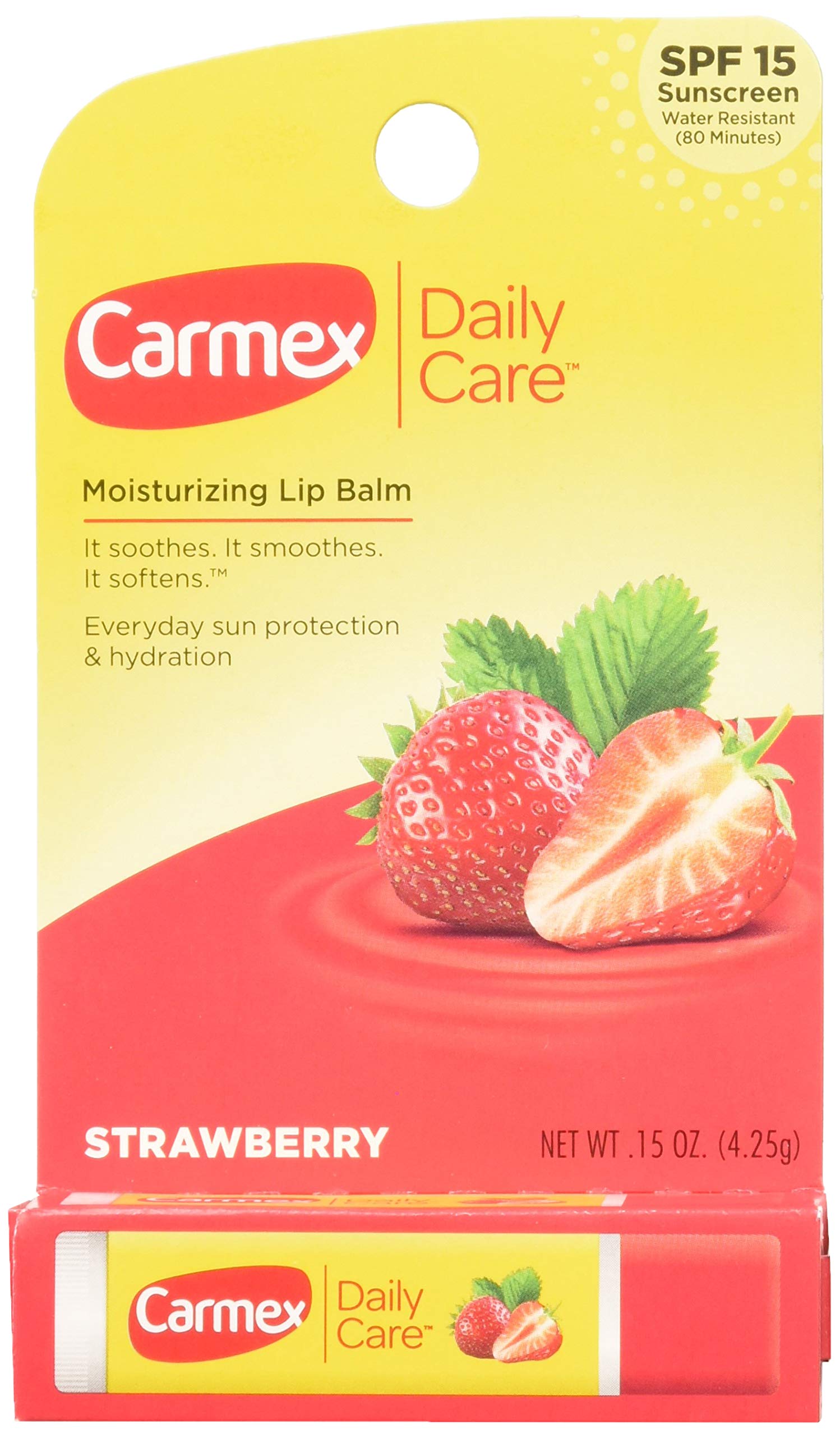 Carmex Lip Stick, Balm Strawberry, 3 Pack